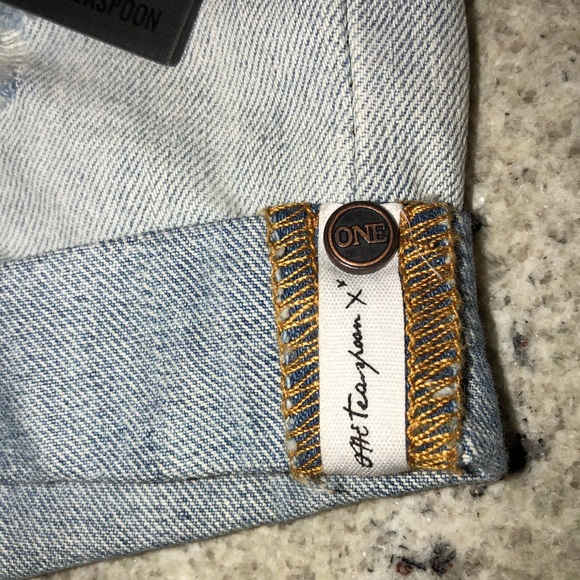 ONE TEASPOON Chargers Denim Distressed Shorts - Picture 5 of 8